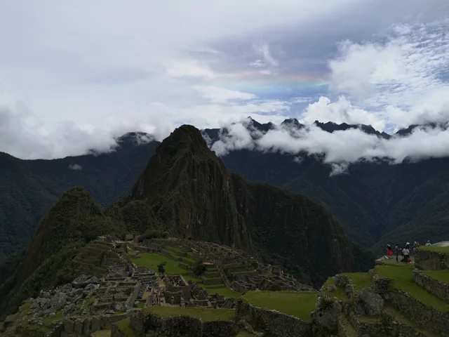 A rainbow over Machu Picchu